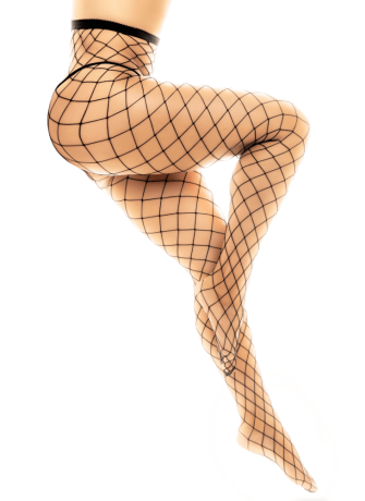 Collant large maille noire - MAL1106BLK